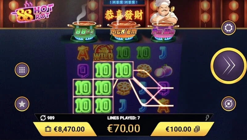 88 Hot Pot – didelis išmokėjimas pagrindiniame žaidime